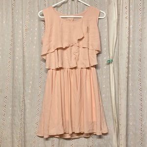 Pastel pink/peach chiffon dress